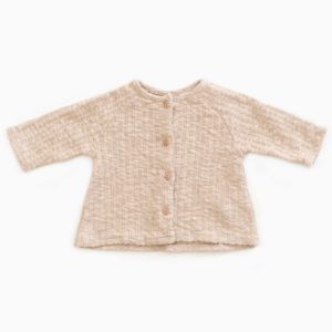 Saison des Abeilles Vetements enfants Habillement bebe coton biologique - bebe - enfant - fille - gilet a volants ecru (1)