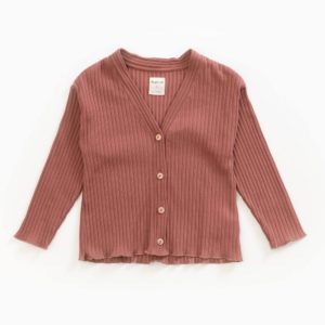 Saison des Abeilles Vetements enfants Habillement bebe coton biologique - enfant - fille - gilet rouille