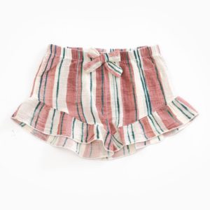 Saison des Abeilles Vetements enfants Habillement bebe coton biologique - fille -short a rayures