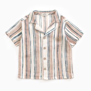 Saison des Abeilles Vetements enfants Habillement bebe coton biologique - garcon -chemisette à rayures