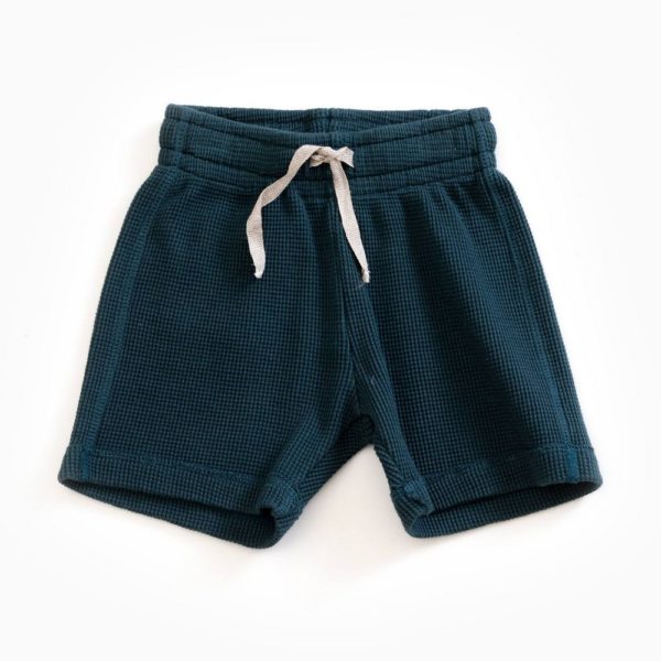 Saison des Abeilles Vetements enfants Habillement bebe coton biologique - garcon - fille -short bleu fonce