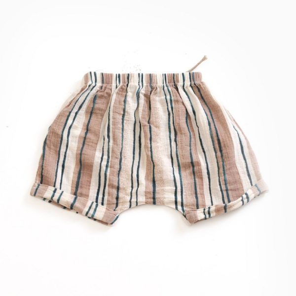 Saison des Abeilles Vetements enfants Habillement bebe coton biologique - garcon -short a rayures