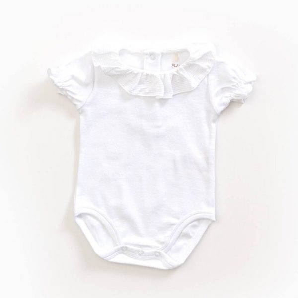 Saison des Abeilles Vetements enfants Habillement bebe coton biologique - fille - Body rose col claudine (2)