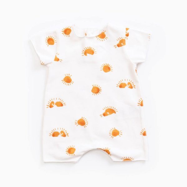 Saison des Abeilles Vetements enfants Habillement bebe coton biologique - mixte - Body short combinaison blanc et motifs