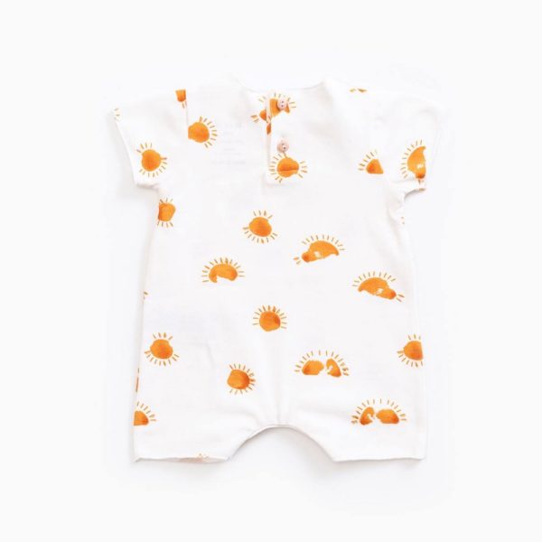 Saison des Abeilles Vetements enfants Habillement bebe coton biologique - mixte - Body short combinaison blanc et motifs