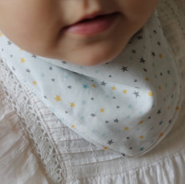 Saison des Abeilles bavoir coton biologique - bebe - bandana etoile