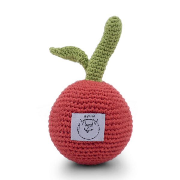 Saison des abeilles Jouet Peluche coton bio bebe enfant hochet grelot fruit clementine