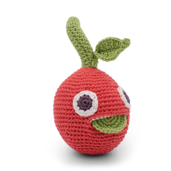 Saison des abeilles Jouet Peluche coton bio bebe enfant hochet grelot fruit clementine