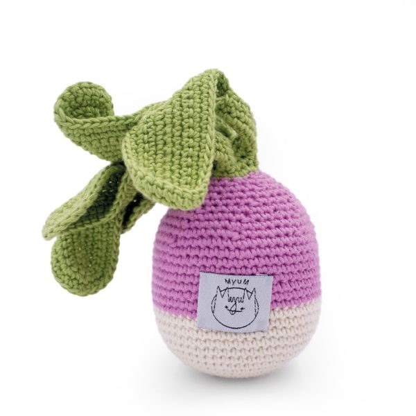 Saison des abeilles Jouet Peluche coton bio bebe enfant hochet grelot legume navet