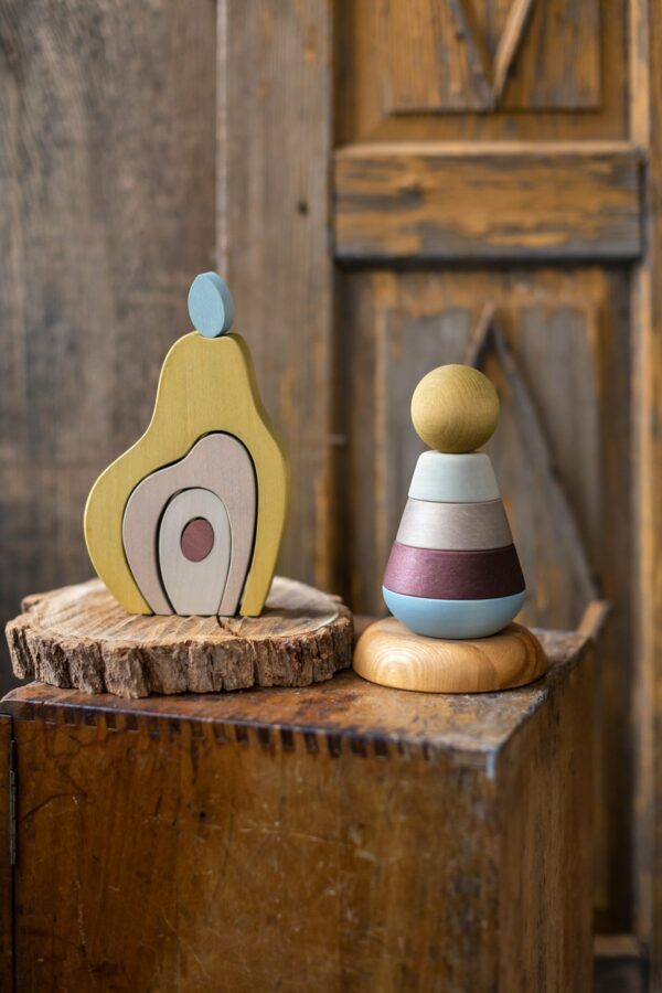 Saison des abeilles Jouet ecologique en bois bebe enfant Poire puzzle