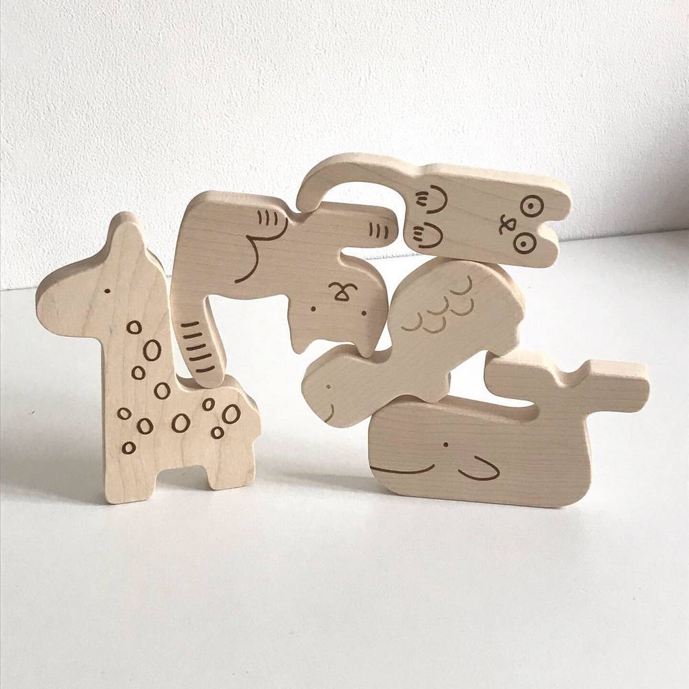 Puzzle animaux en bois - En bois - Fabriqué en Europe - Artisanale