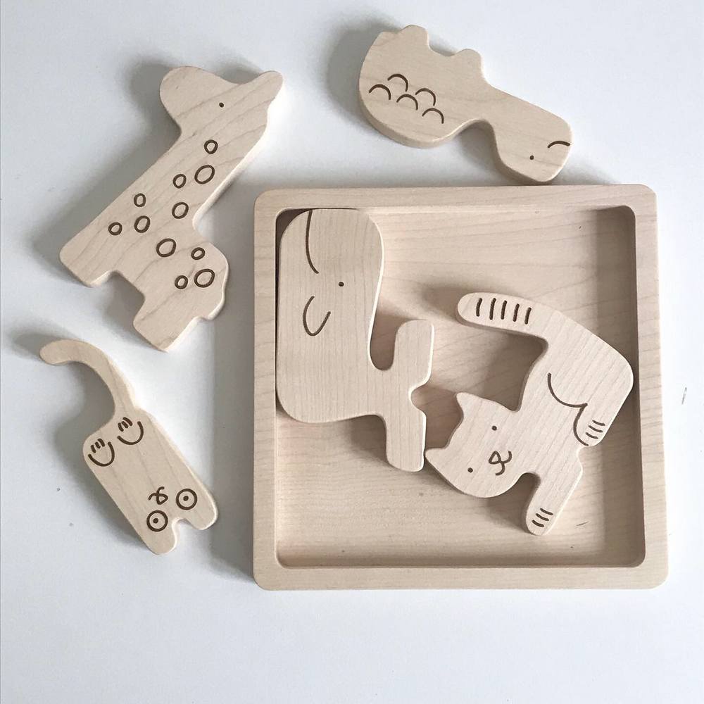 Puzzle animaux en bois