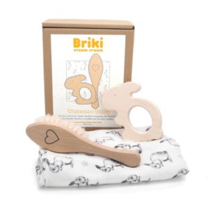 Saison-des-abeilles-Jouet-ecologique-en-bois-bebe-enfant-coffret-de-naissance-brosse-hochet-lange-lapin