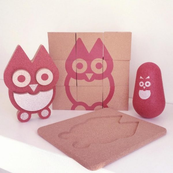 Saison des abeilles Jouet ecologique en liege - puzzle en liege- puzzle 3d- hibou