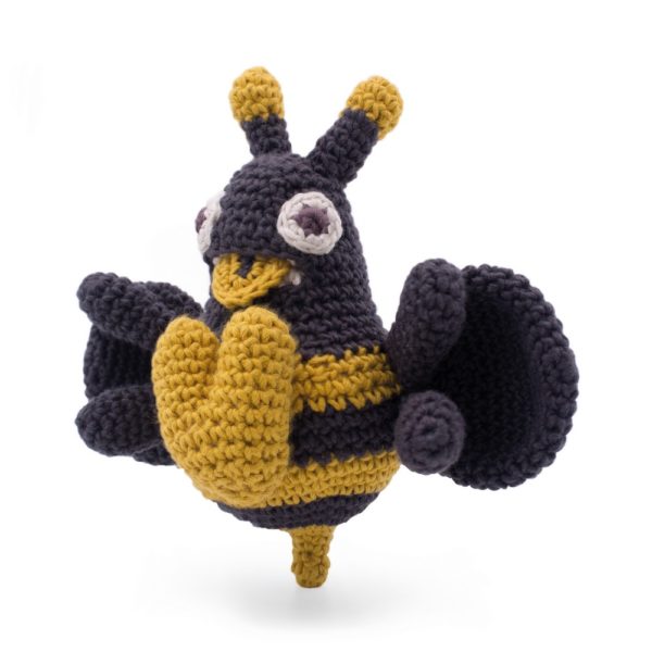 Saison des abeilles Jouet vibrant Peluche coton bio bebe enfant abeille