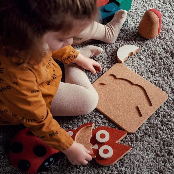 Saison des abeilles Jouets en bois liege Elou cork puzzle