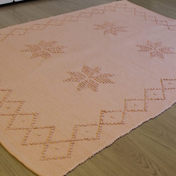 tapis-eco-responsable-fait main-made in europe-recyclé-rose